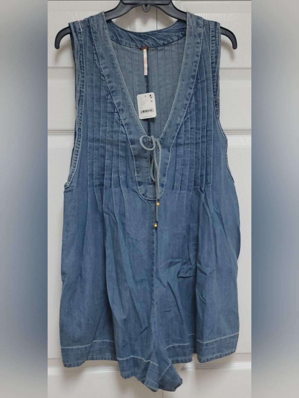 Free People Webster Romper/Falling Rain Wash - Picture 7 of 16